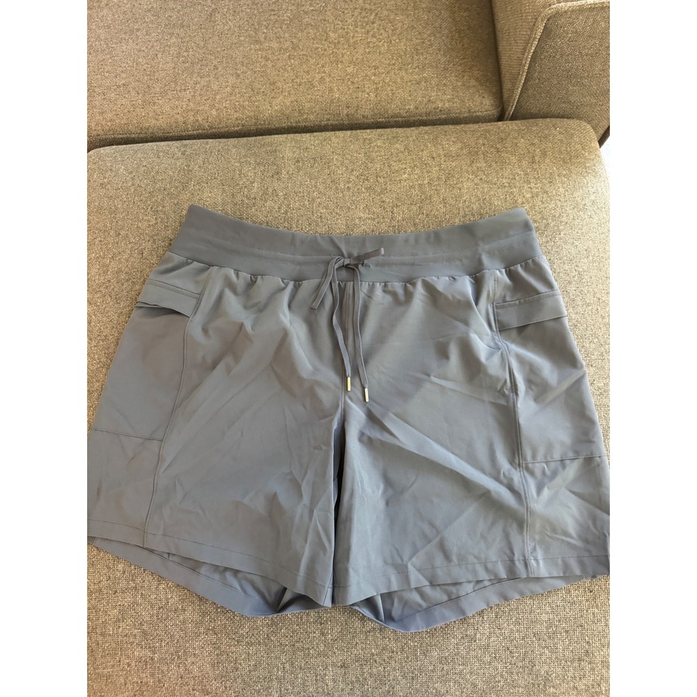 Calia Womens Slate Blue Grey Athletic Cargo Shorts Size XXL Drawstring Waist